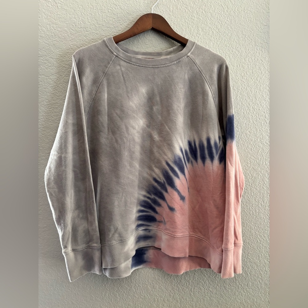 Kelly Renee Tie-Dye Sweatshirt – Gray, Pink & Navy – Size M